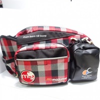 ウエストバッグ レッドチェック